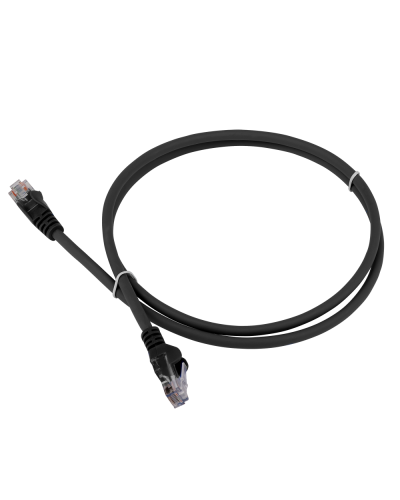 Патч-корд LANMASTER LSZH UTP кат.5e, 0.3 м, черный LANMASTER LAN-PC45/U5E-0.3-BK в Коломне Патчкорды (медные) Pintop.ru